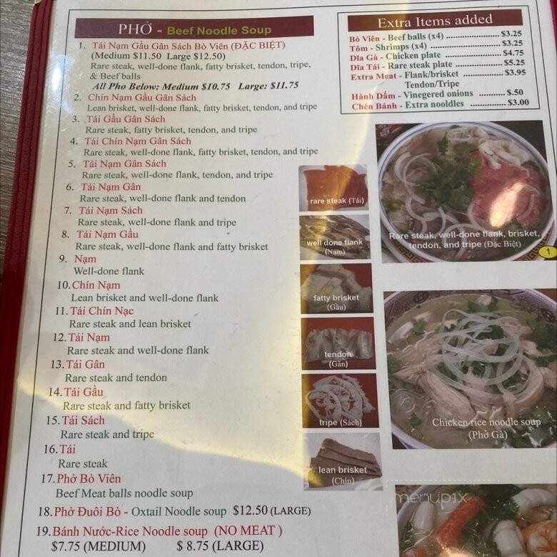 Pho Long - Colton, CA menu_pic