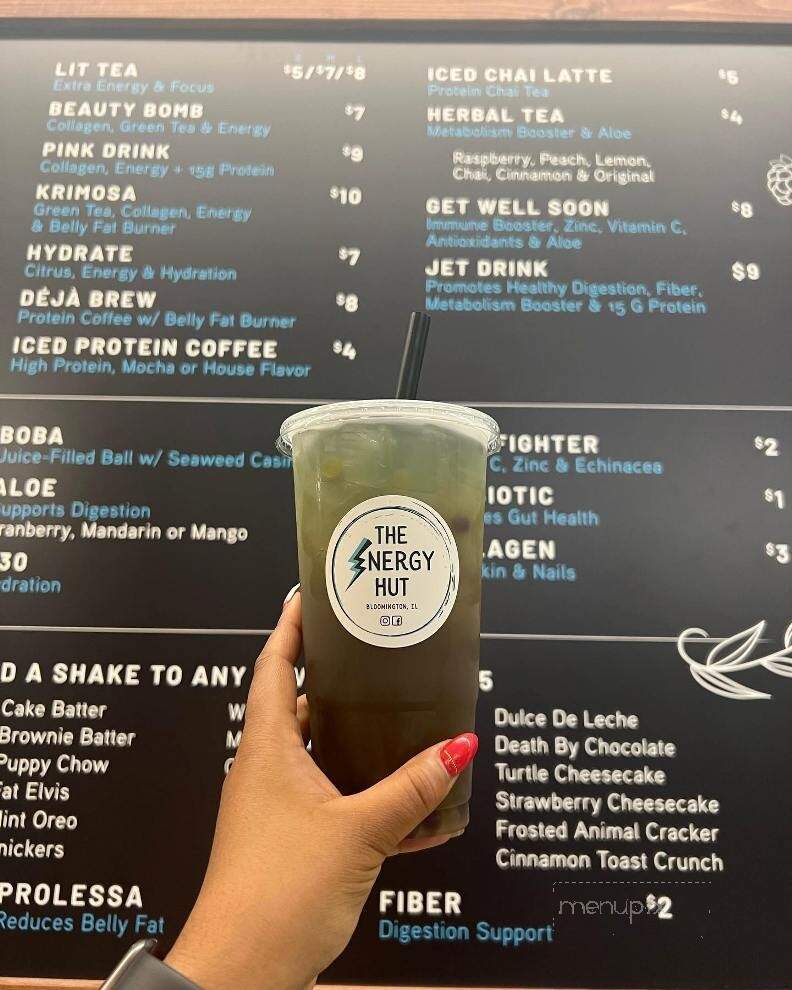 The Energy Hut - Bloomington, IL menu_pic