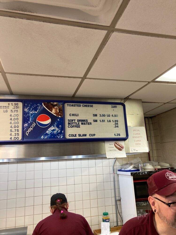 Jim's Hot Dogs and Spaghetti - Ashland, KY menu_pic