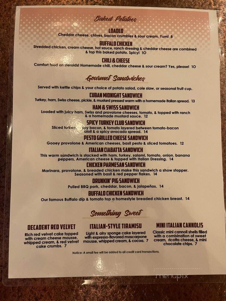 The Mason Bar - Murphy, NC menu_pic