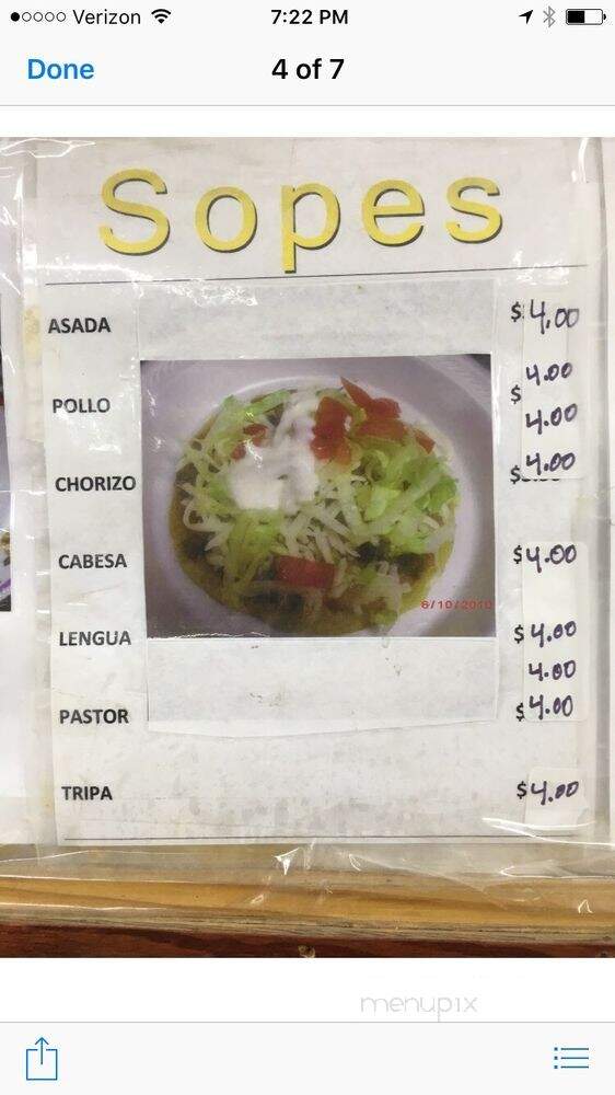 Taqueria Lupita - Murfreesboro, TN menu_pic