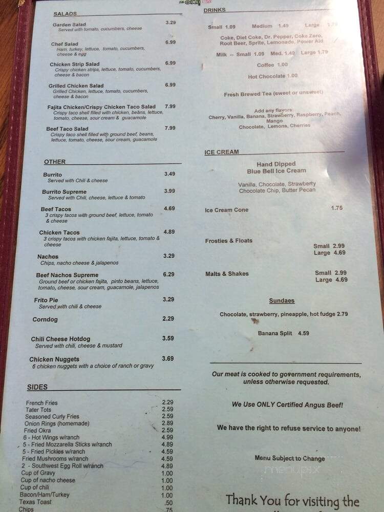 Bulldogs Cafe - Sweeny, TX menu_pic