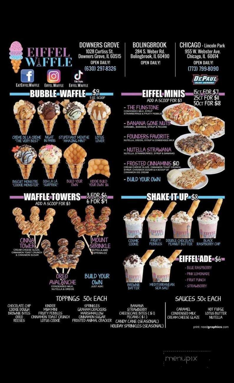 Eiffel Waffle - Downers Grove, IL menu_pic