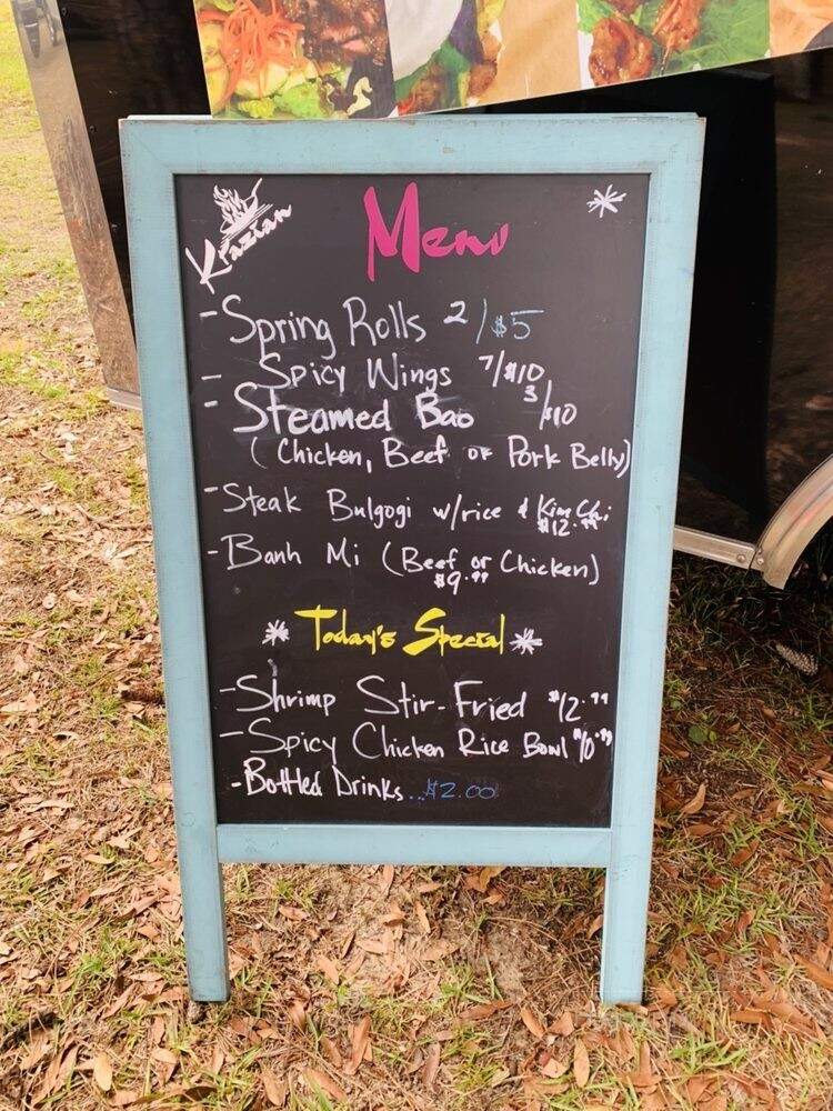 Krazian - Savannah, GA menu_pic