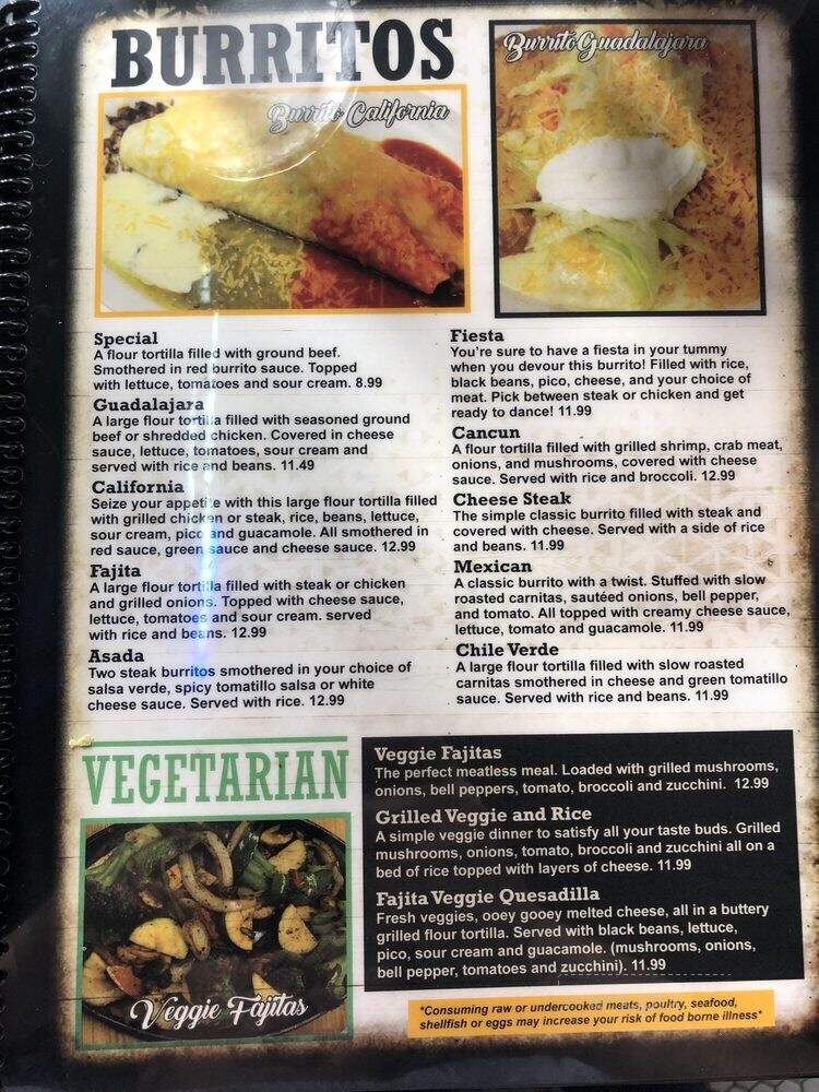 Guadalajara Mexican Restaurant - Altoona, IA menu_pic