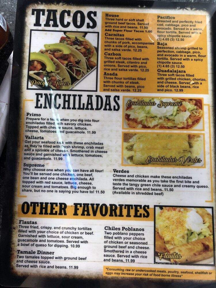 Guadalajara Mexican Restaurant - Altoona, IA menu_pic