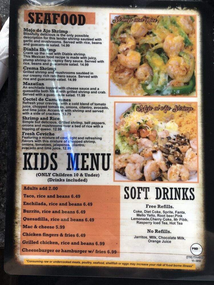 Guadalajara Mexican Restaurant - Altoona, IA menu_pic