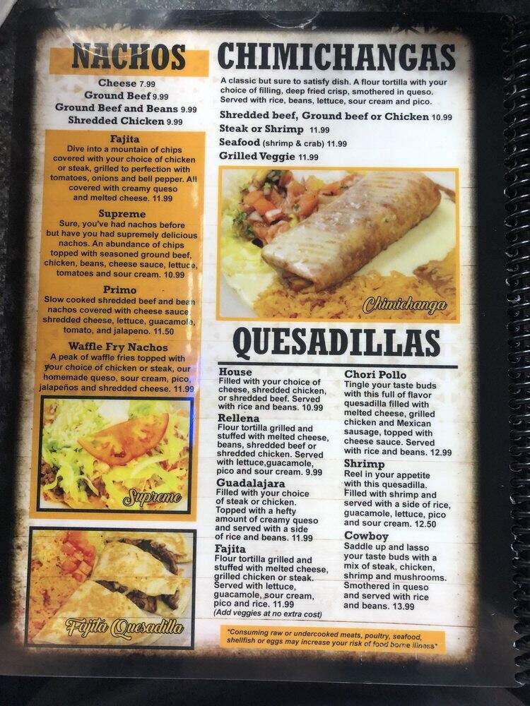Guadalajara Mexican Restaurant - Altoona, IA menu_pic