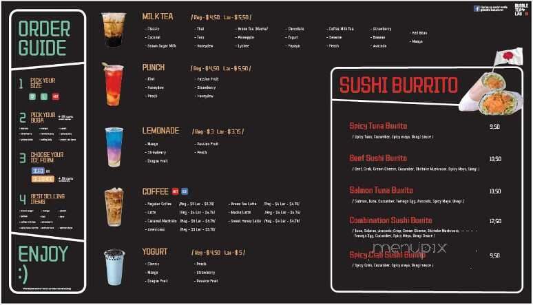 Bubble Tea Lab - Libertyville, IL menu_pic