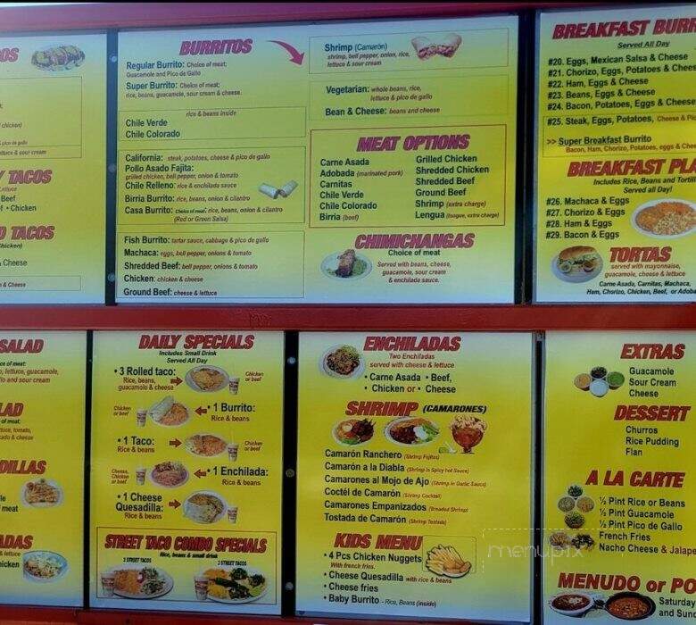 El Forastero Mexican Food - Auburn, CA menu_pic