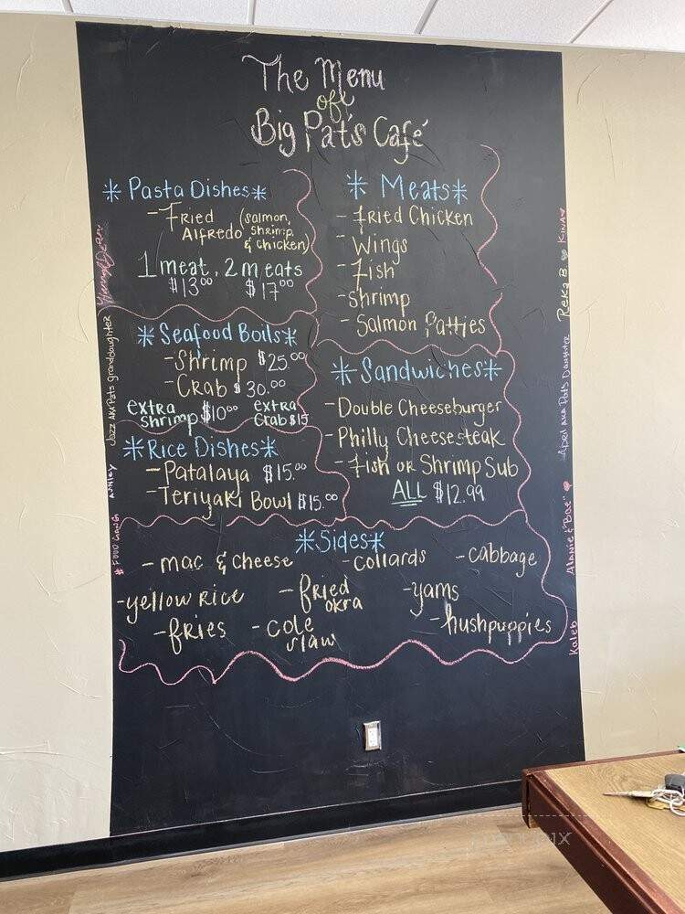 Big Pats Soul Food Cafe - Elon, NC menu_pic