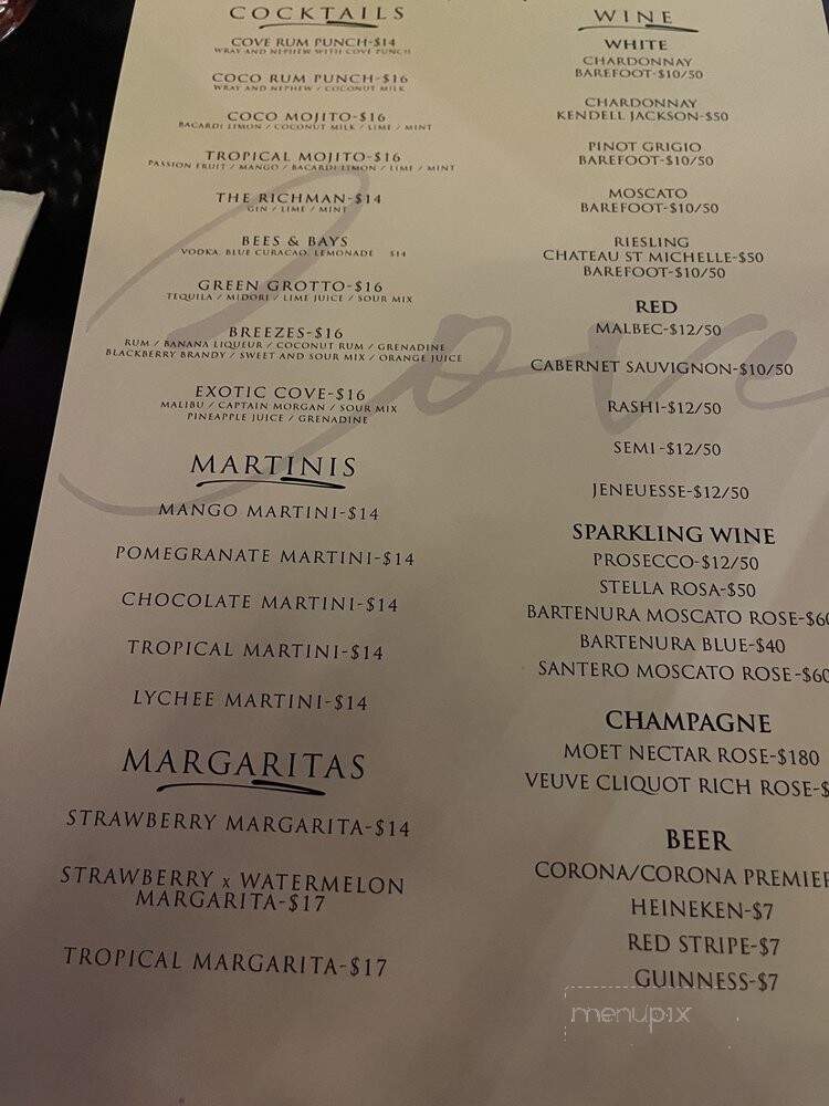 Cove Restaurant & Lounge - Queens, NY menu_pic