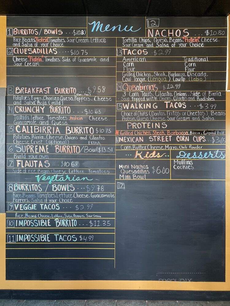 Sabroso! Mexican food - Benton Harbor, MI menu_pic