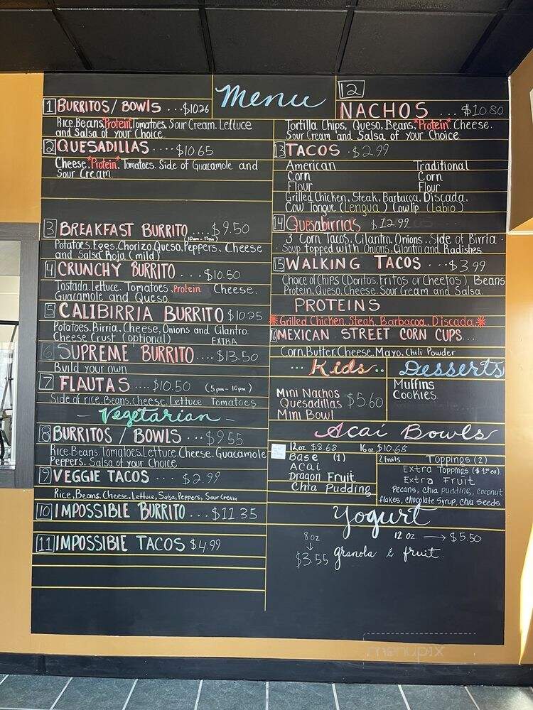 Sabroso! Mexican food - Benton Harbor, MI menu_pic