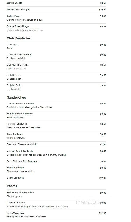 El Tipico Restaurant - Nashua, NH menu_pic