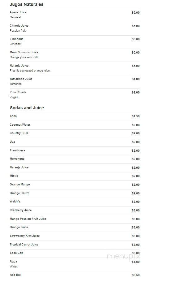 El Tipico Restaurant - Nashua, NH menu_pic