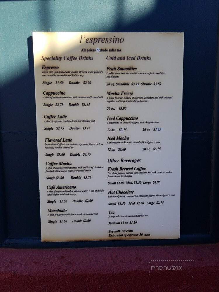 L'Espressino Coffee Shop - Sedona, AZ menu_pic