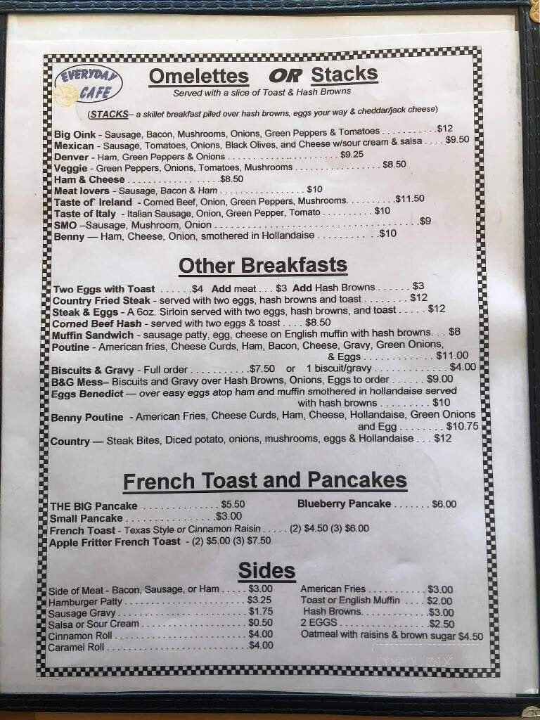 Everyday Cafe - Cambridge, MN menu_pic