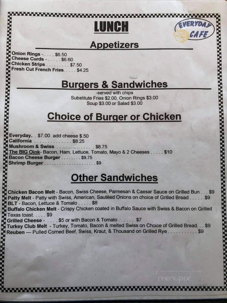 Everyday Cafe - Cambridge, MN menu_pic