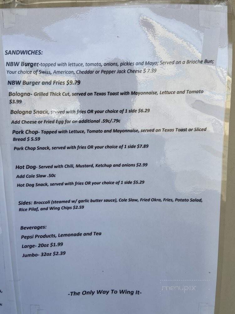 Nothin' But Wings - Columbia, SC menu_pic
