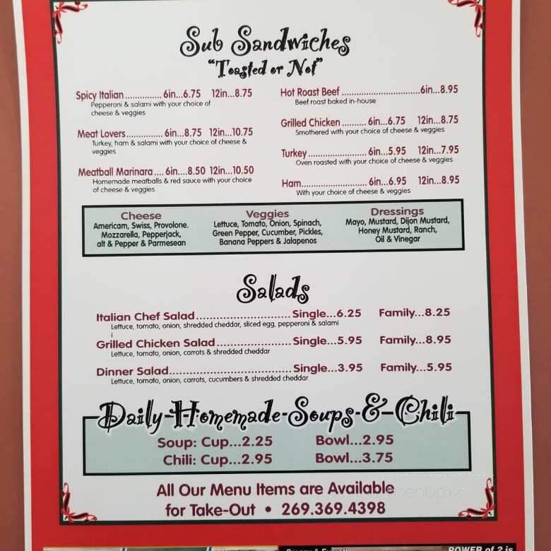 Sweet Thangs Cafe - Hartford, MI menu_pic