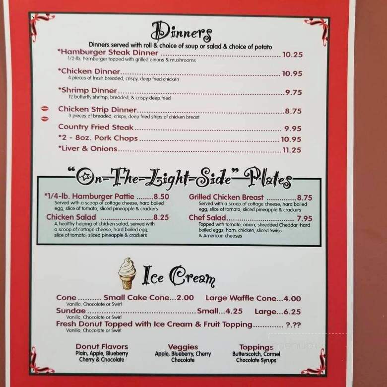 Sweet Thangs Cafe - Hartford, MI menu_pic