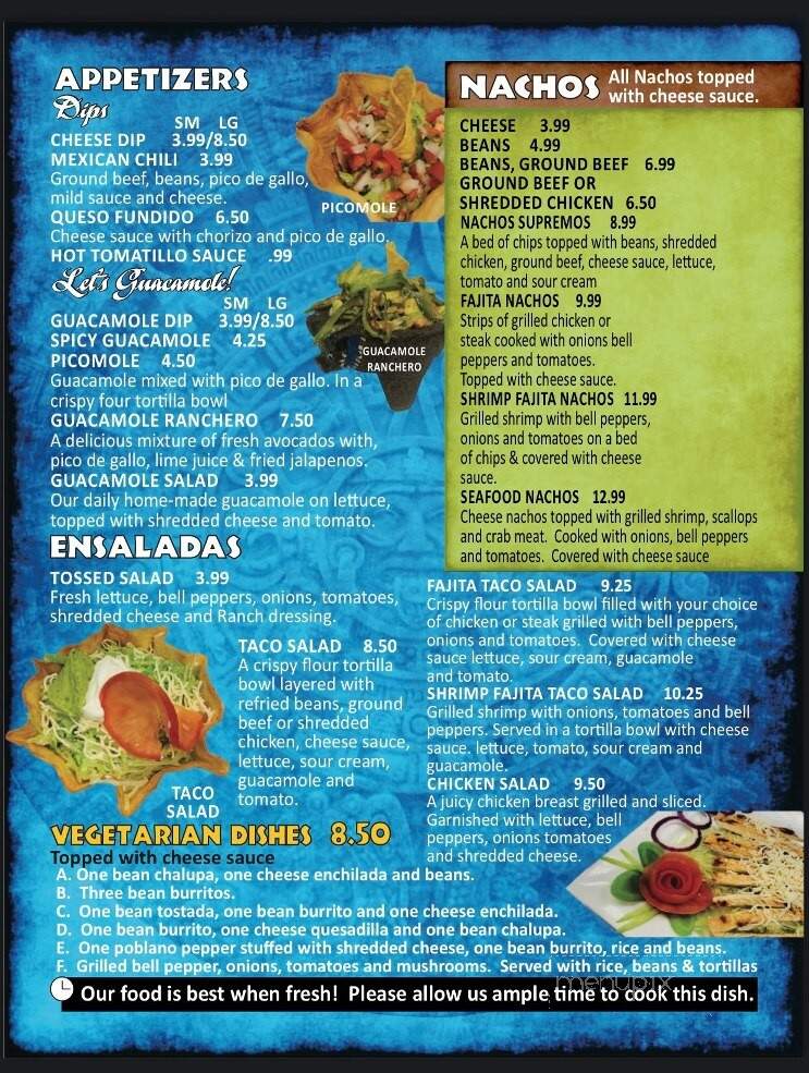 Oaxaca Mexican Restaurant - Forsyth, MO menu_pic