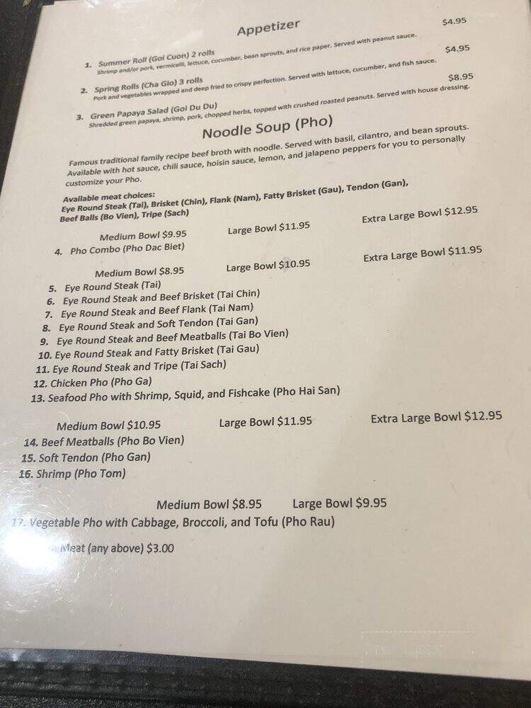 Pho 1 - West Palm Beach, FL menu_pic
