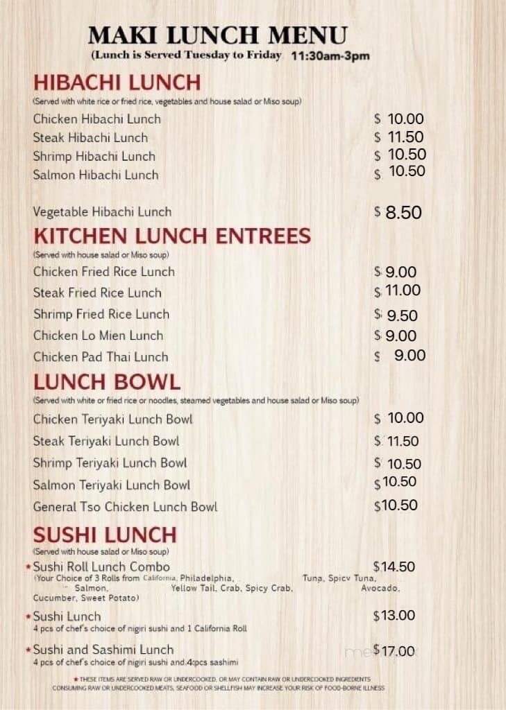 Maki - Mentor, OH menu_pic