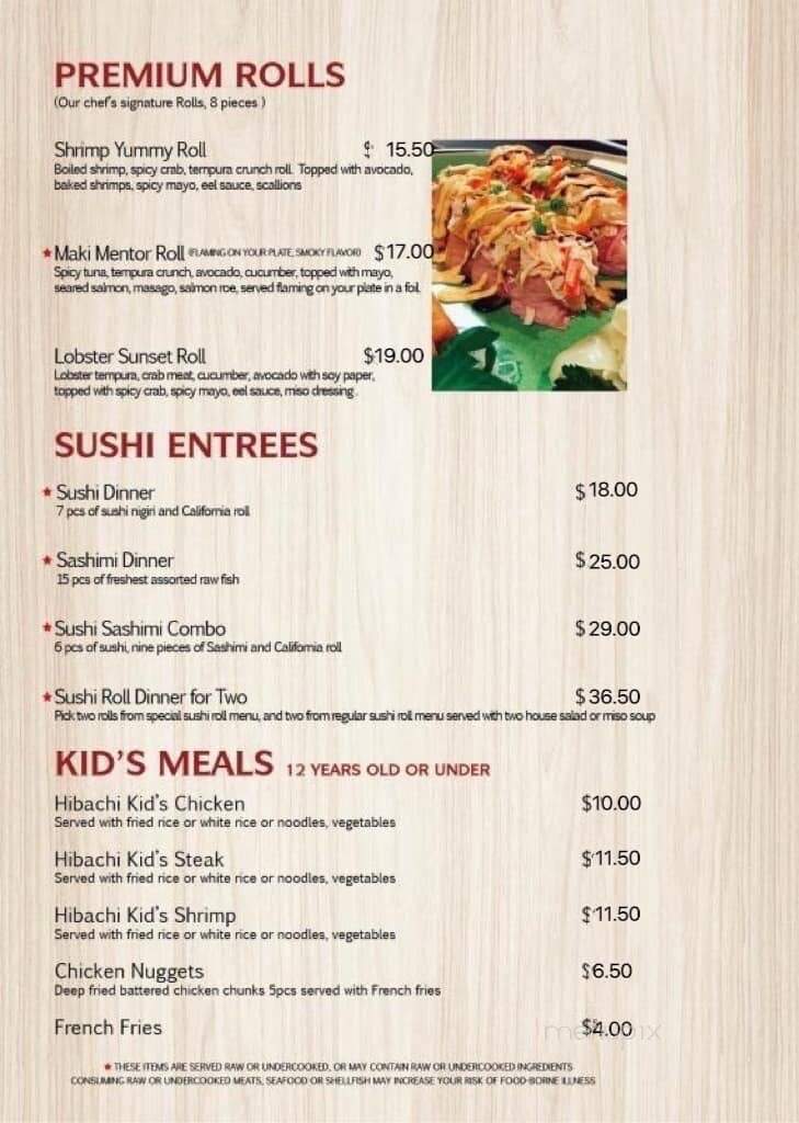 Maki - Mentor, OH menu_pic