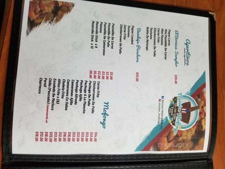 Mission Mofongo & Mas - Harrisburg, PA menu_pic