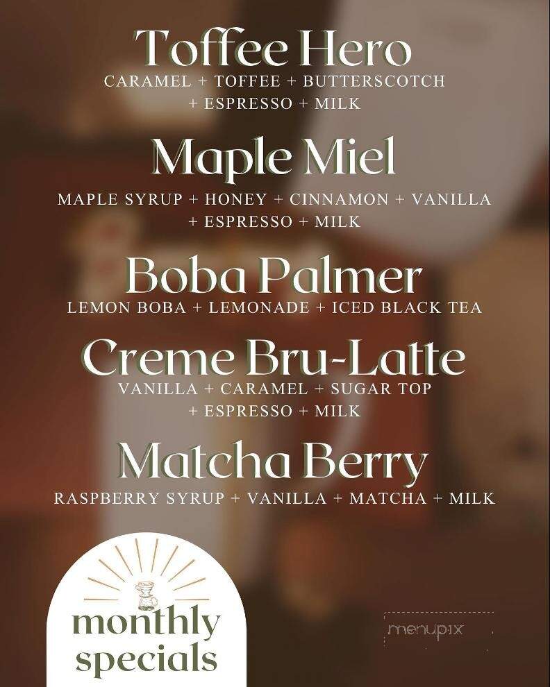 Boomerang Coffee Lounge - Midland, MI menu_pic
