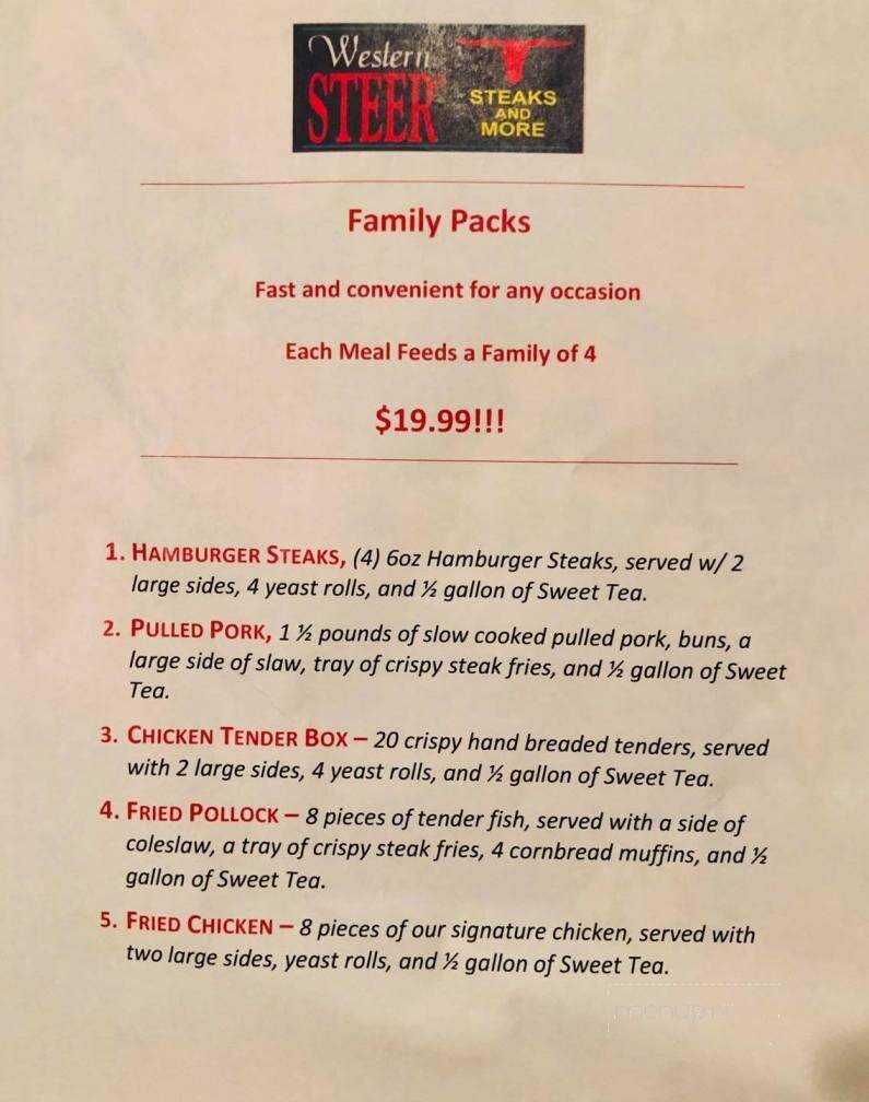 Western Steer Family Steak House - Elizabeth City, NC