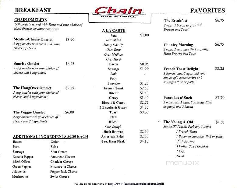 Chain Bar and Grill - Old Monroe, MO