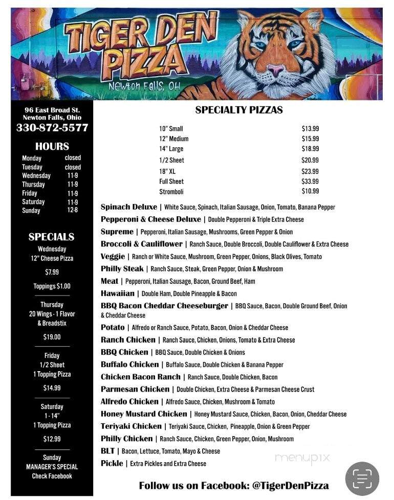 Tiger Den Pizza - Newton Falls, OH menu_pic