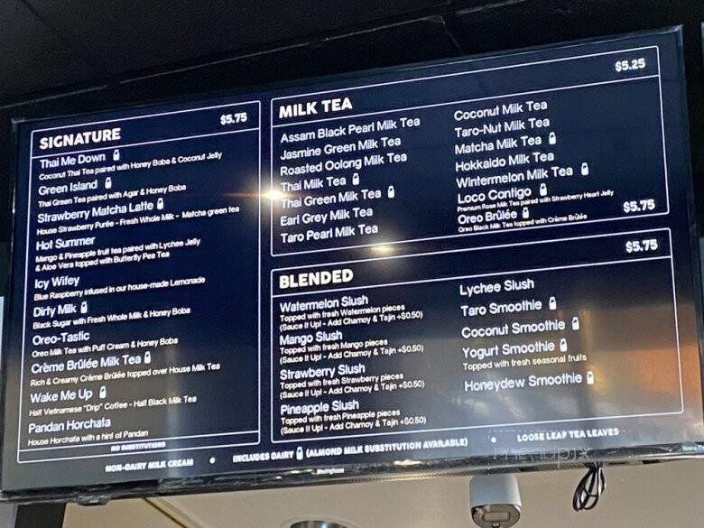 Tea Daze - Modesto, CA menu_pic