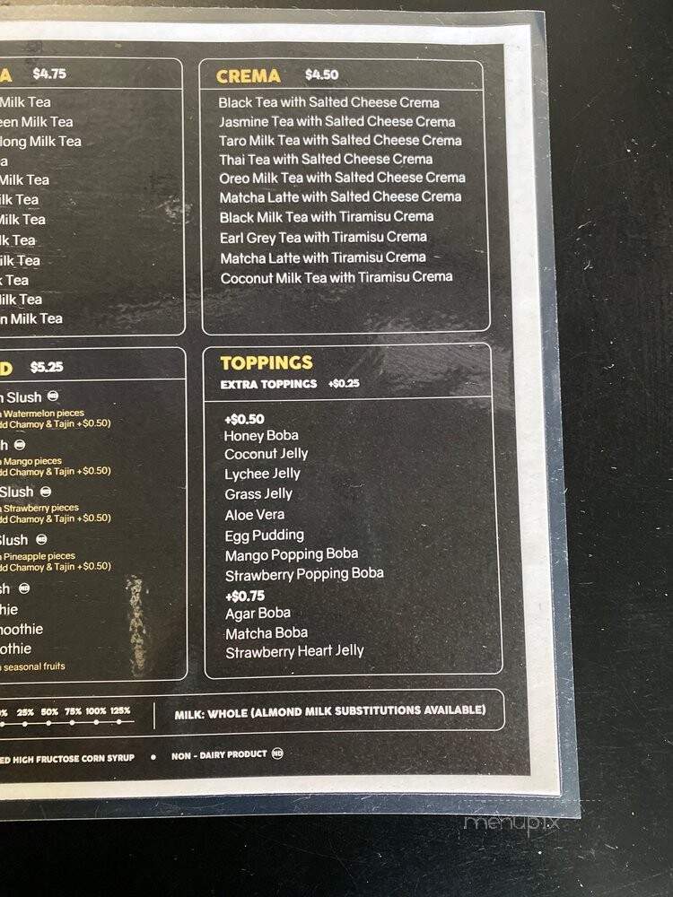 Tea Daze - Modesto, CA menu_pic