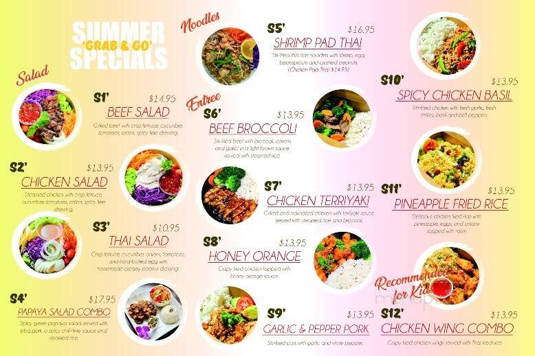 Estes Thai Restaurant - Estes Park, CO menu_pic