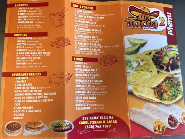 Mis Tacos 2 - Carol Stream, IL menu_pic