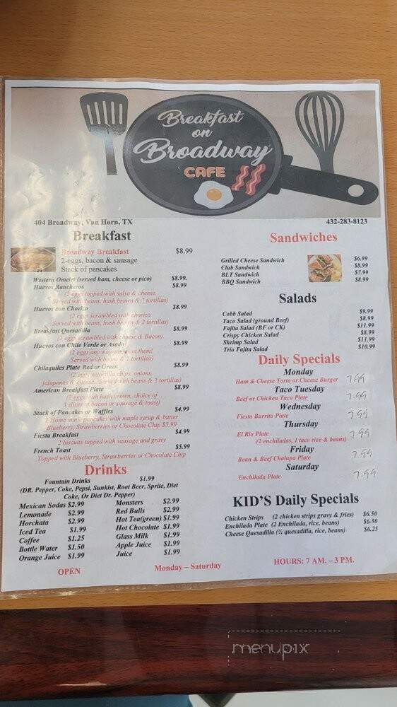 Breakfast on Broadway Cafe - Van Horn, TX