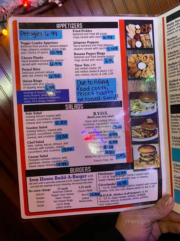 Iron House Bar & Grill - Cortland, OH menu_pic