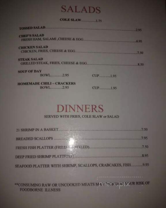 Mt Royal Inn - Etna, PA menu_pic
