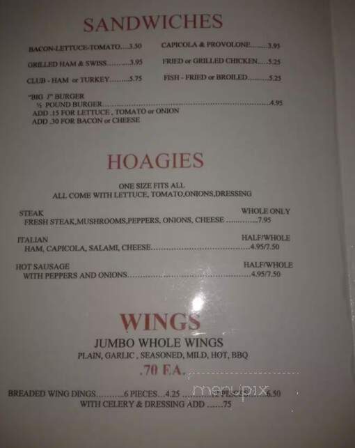 Mt Royal Inn - Etna, PA menu_pic