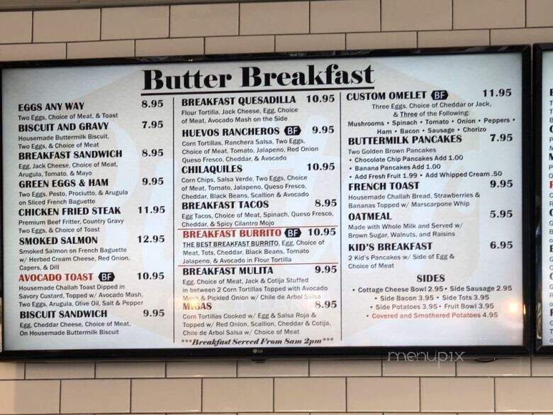 Butter Cafe & Bakery - Upland, CA menu_pic