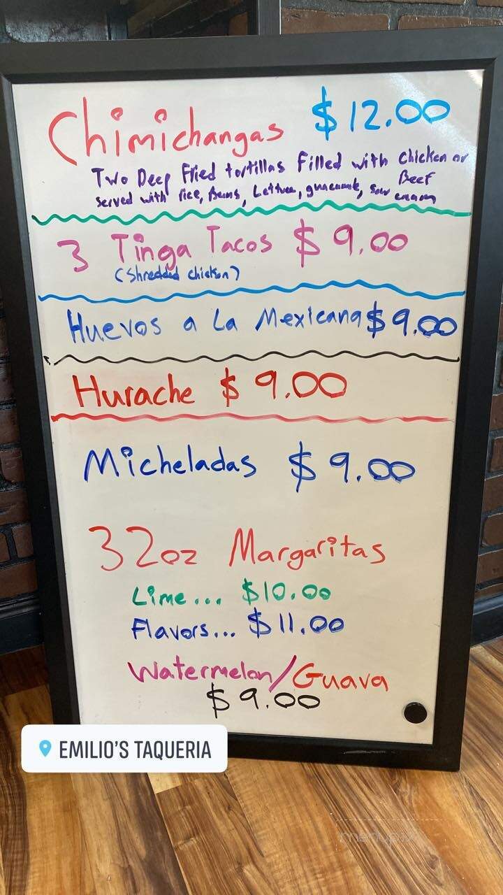 Emilio's Taqueria - Louisville, KY menu_pic
