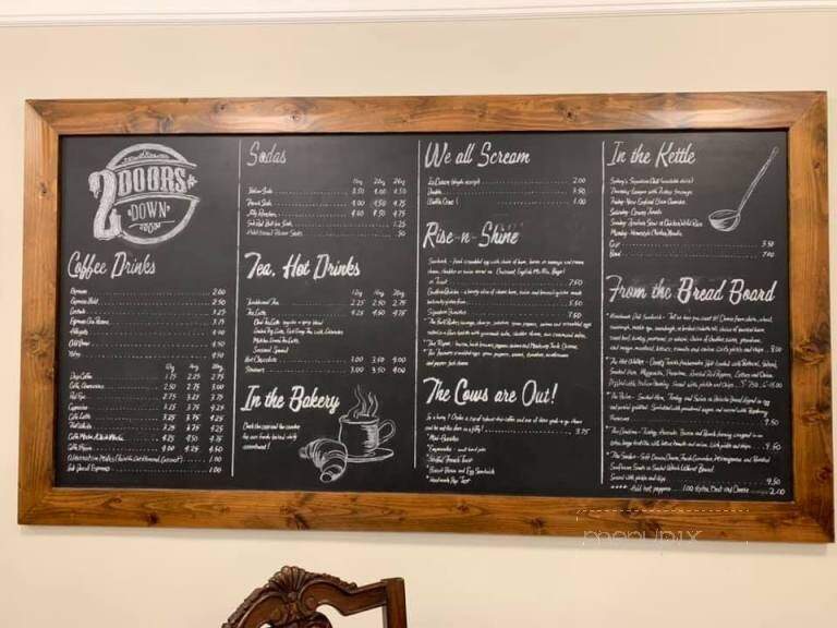 Two Doors Down Coffee Bakery - Clyde Park, MT menu_pic