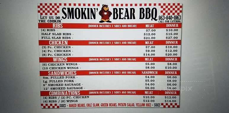 Smokin Bear BBQ - Lake Placid, FL