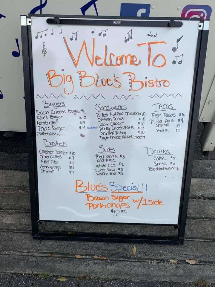 Big Blue's Bistro - Jacksonville, FL menu_pic