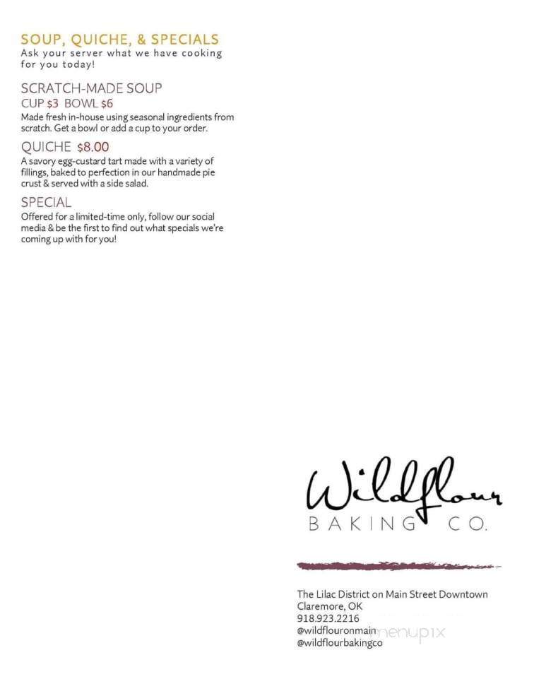 Wildflour Baking Co. - Claremore, OK menu_pic
