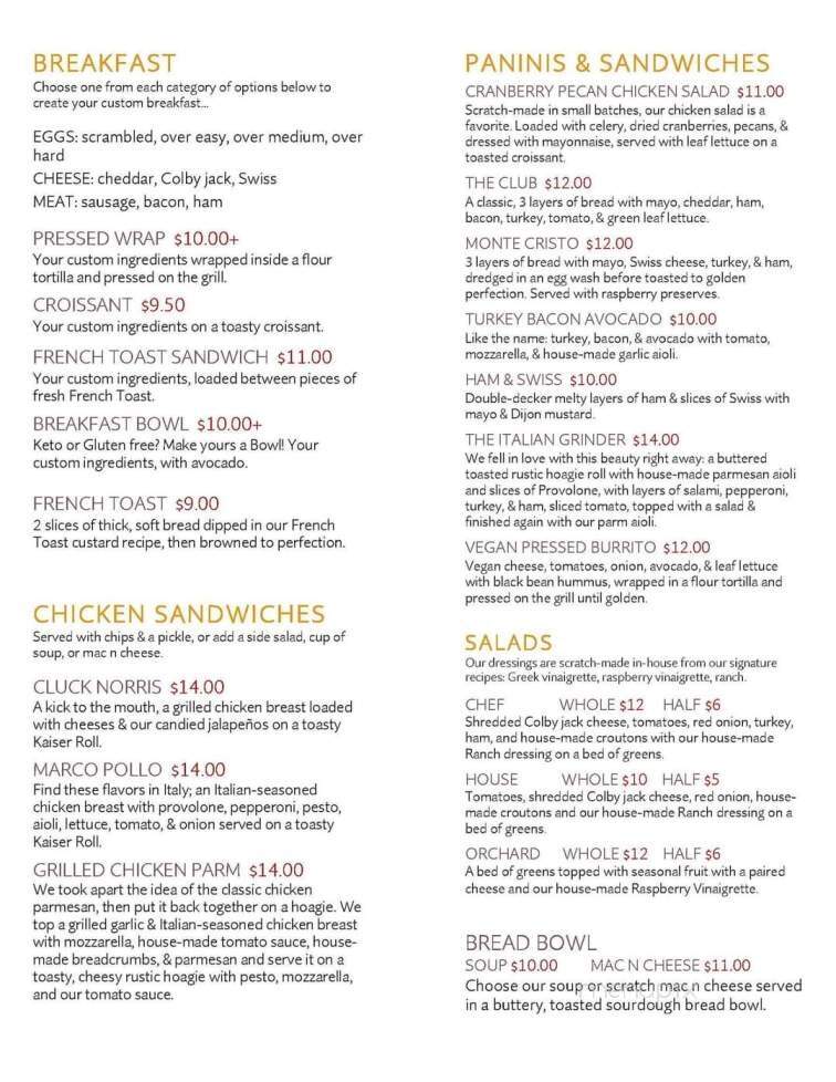 Wildflour Baking Co. - Claremore, OK menu_pic